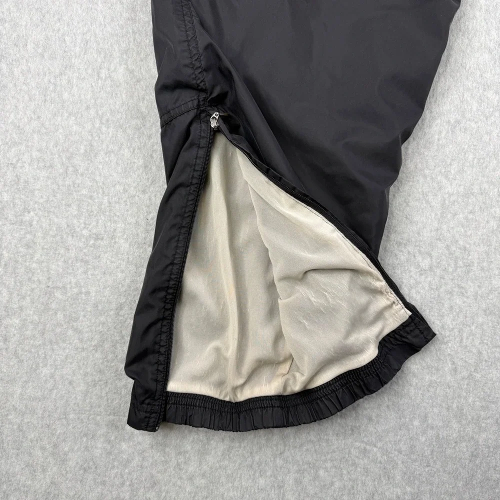 Vintage Nike Track Pants Mens Medium Black‎ Lined Windbreaker Ankle Zip Joggers